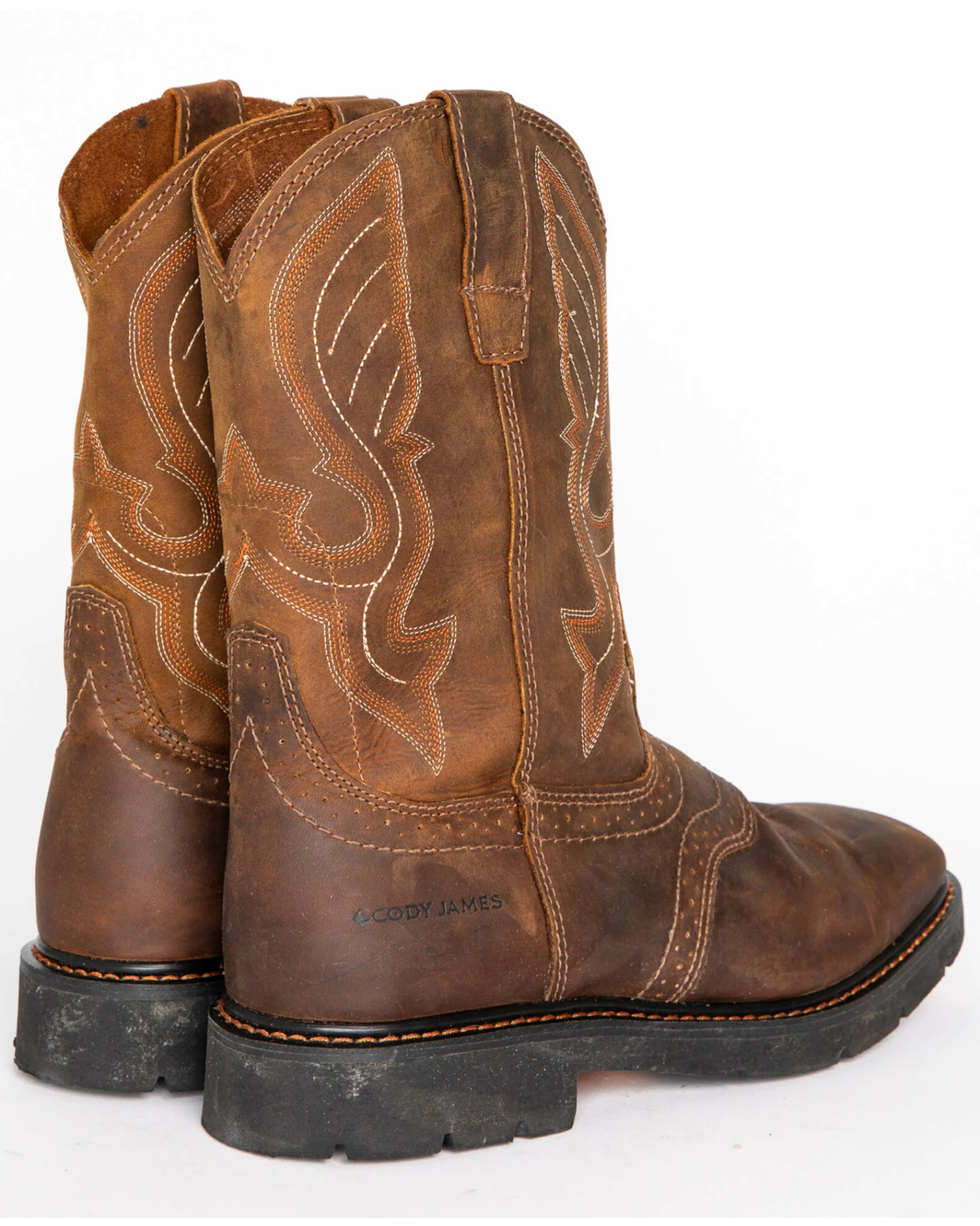Cody James Men's Western Work Boots - Square Toe - Image 11