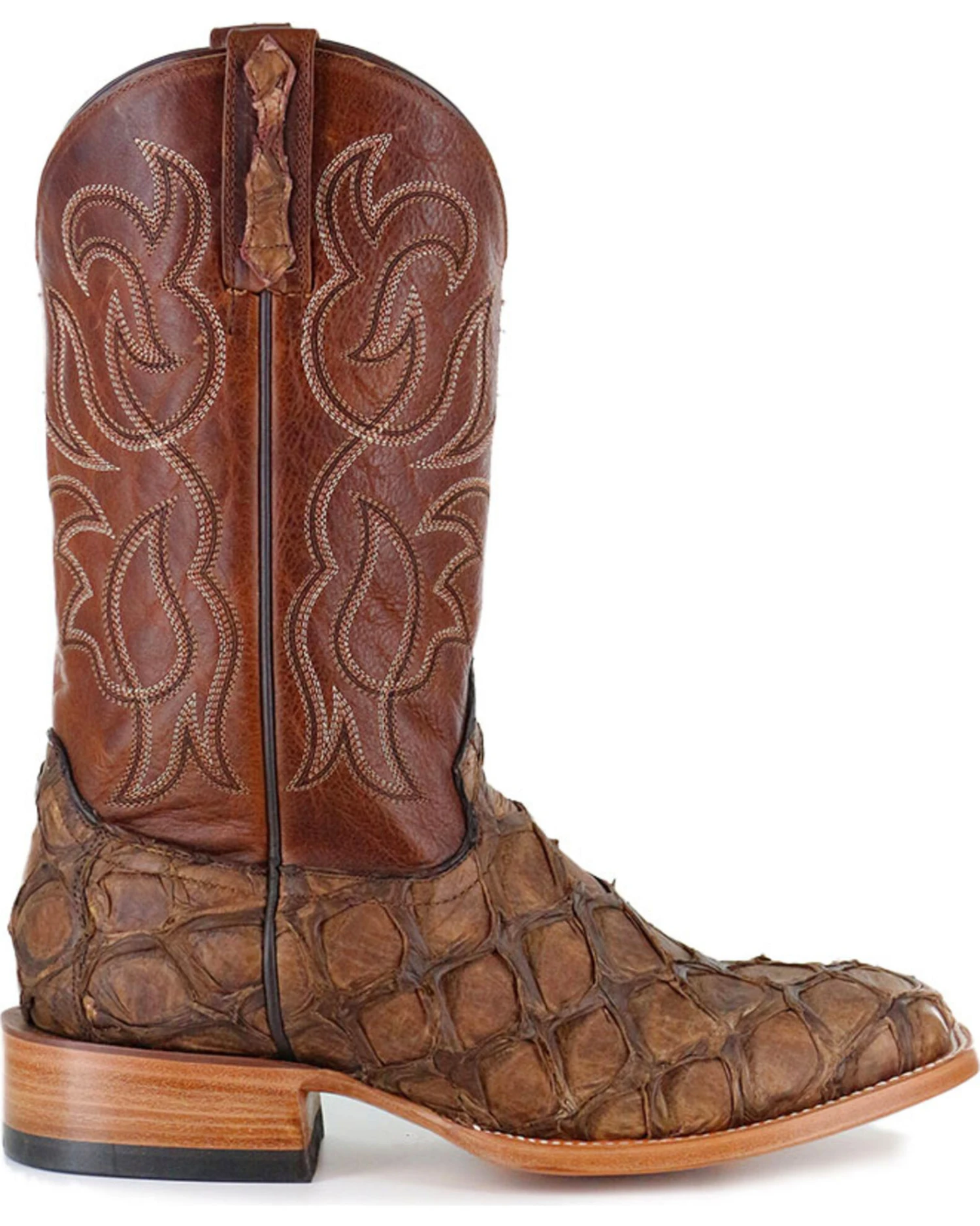 Cody James Men's Pirarucu Exotic Boots - Broad Square Toe - Image 4