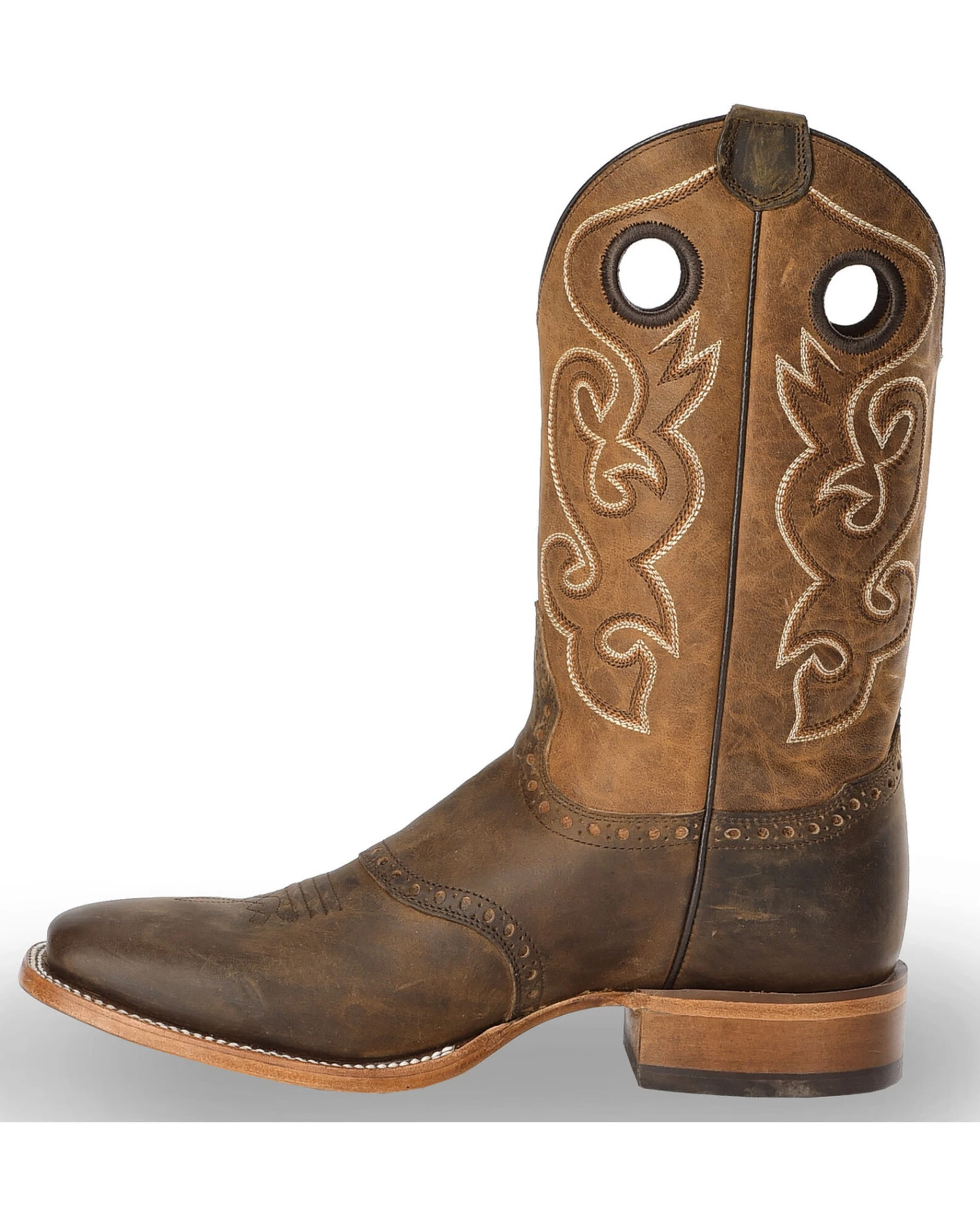 Cody James Men's Saddle Vamp Western Boots - Broad Square Toe - Image 5