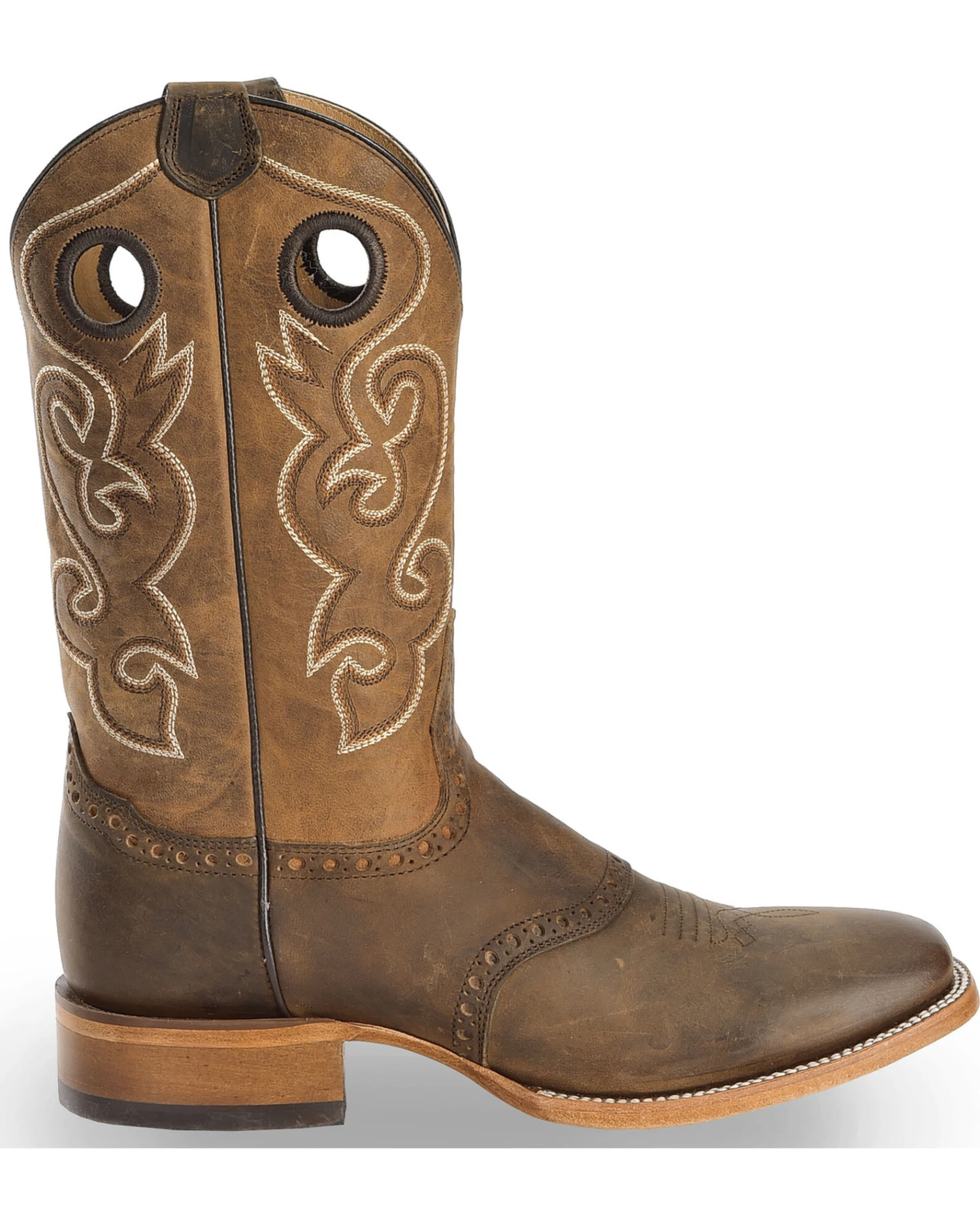 Cody James Men's Saddle Vamp Western Boots - Broad Square Toe - Image 3
