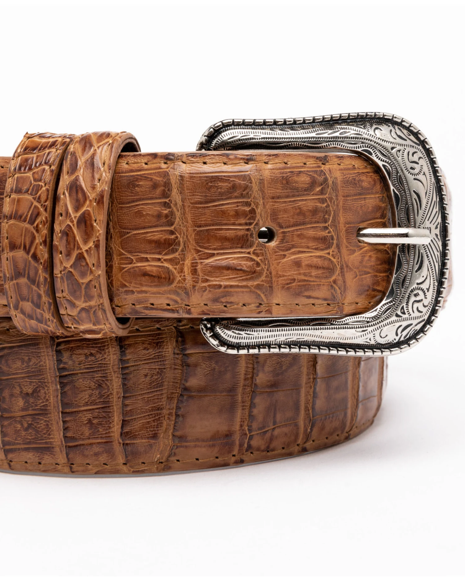 Cody James Men's Brown Hornback Caiman Exotic Belt - Image 2