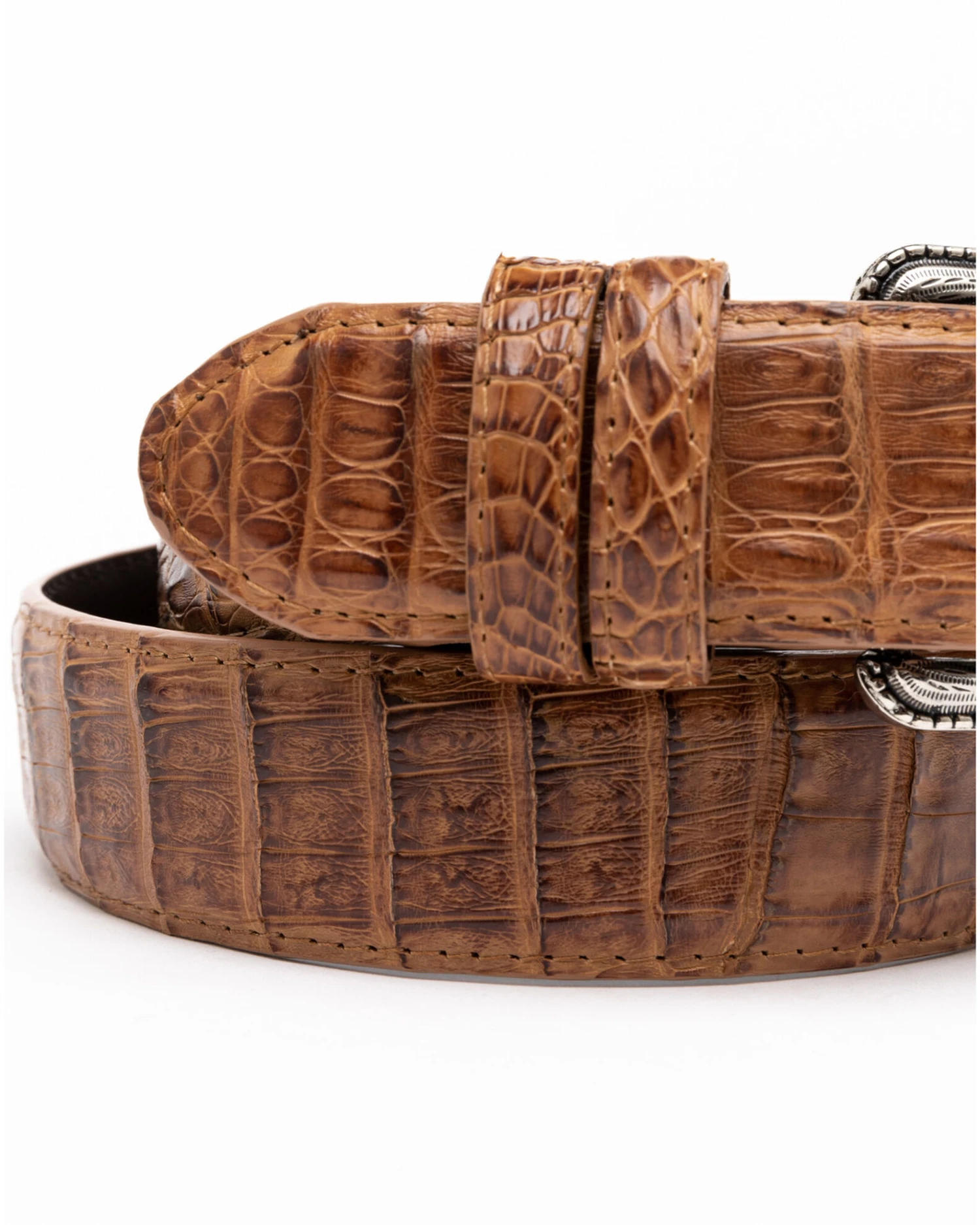Cody James Men's Brown Hornback Caiman Exotic Belt - Image 4