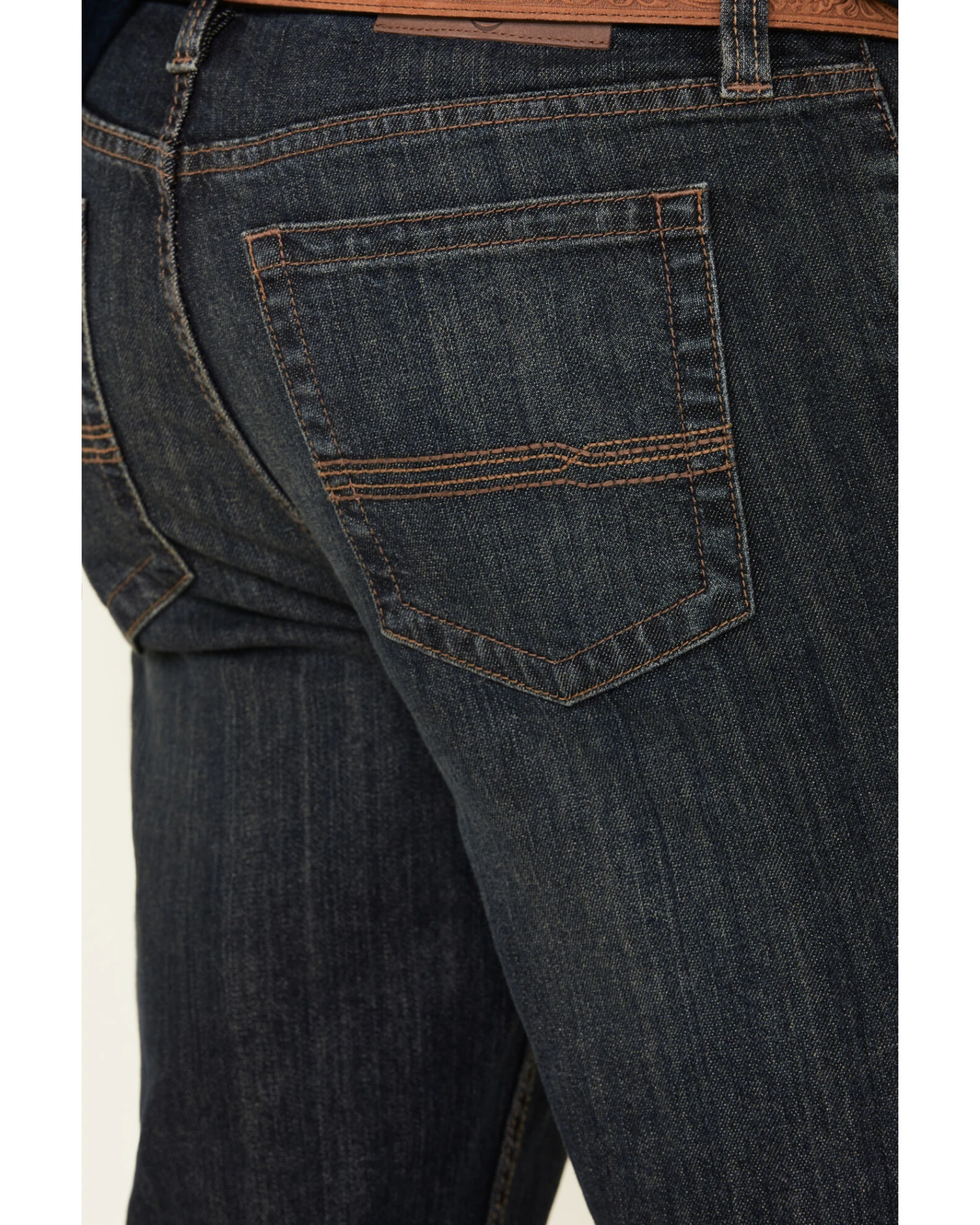 Cody James Men's Barn Sour Dark Wash Stretch Slim Straight Jeans - Image 5