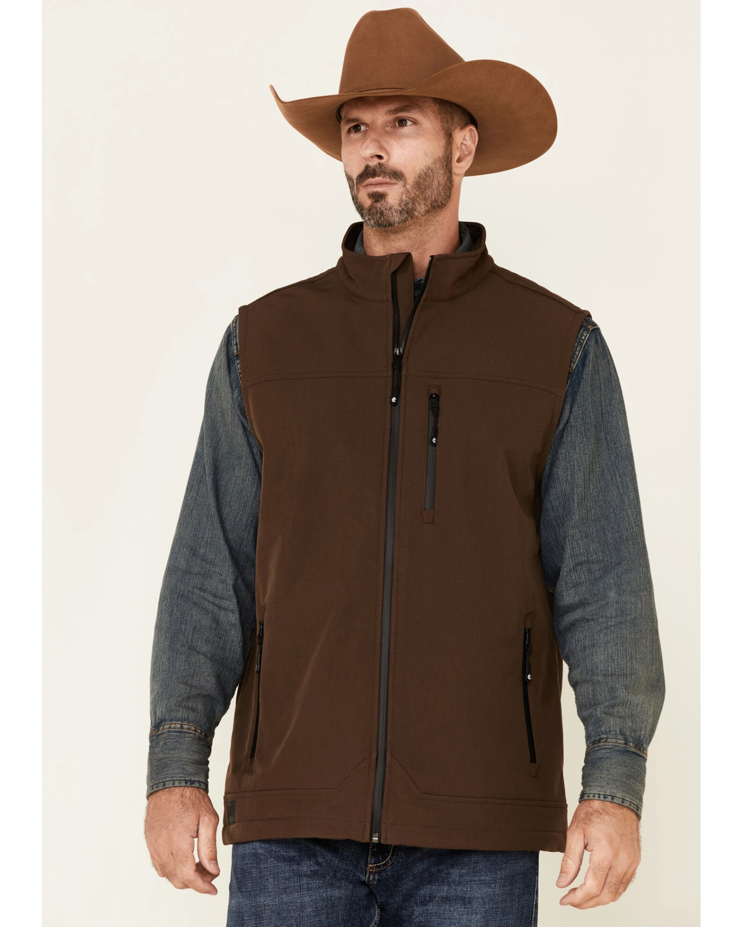 Cody James Core Men's Bonded Wrightwood Zip-Front Softshell Vest - Big & Tall - Image 2