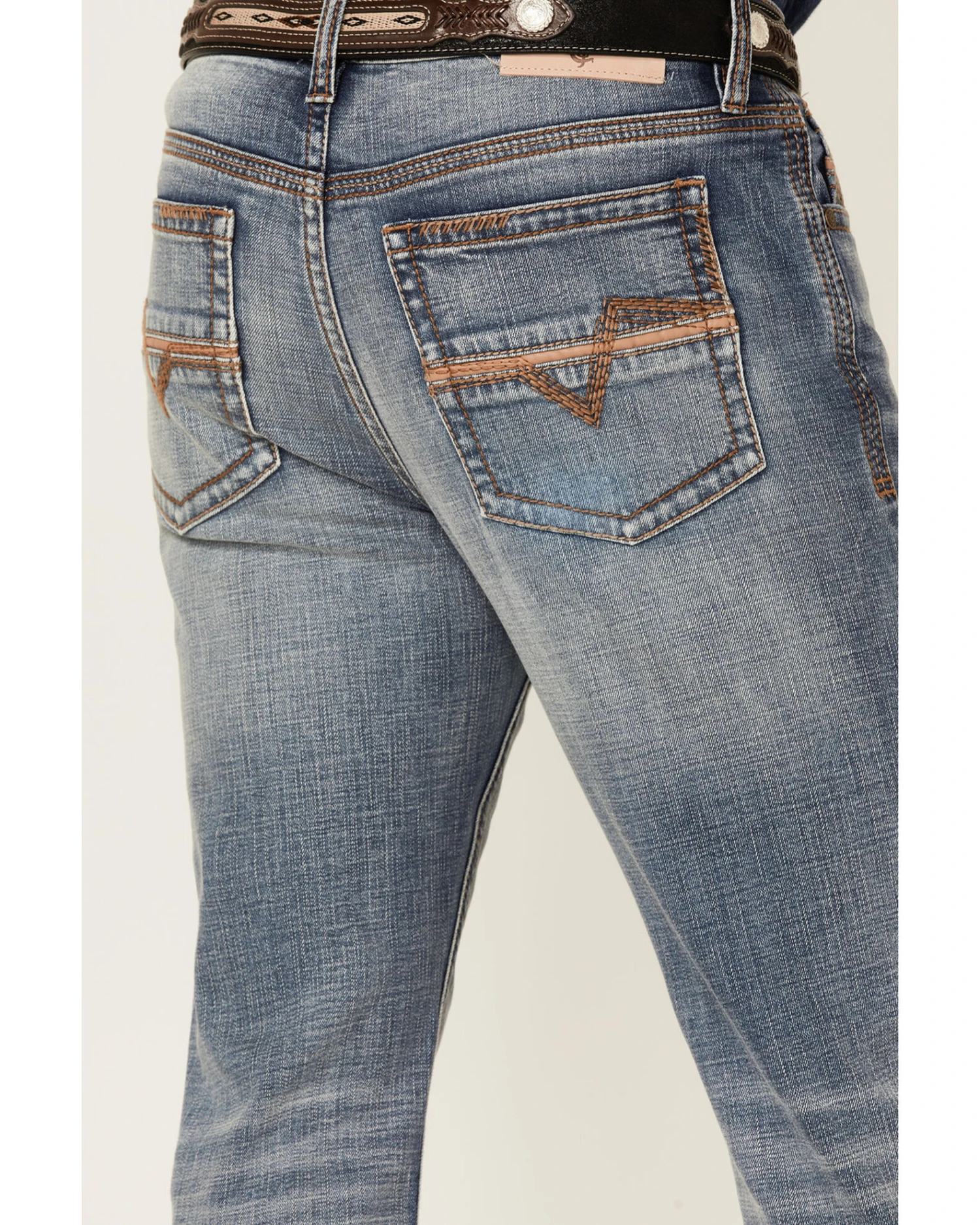 Cody James Core Men's Bear Down Light Wash Stretch Slim Bootcut Jeans - Image 4