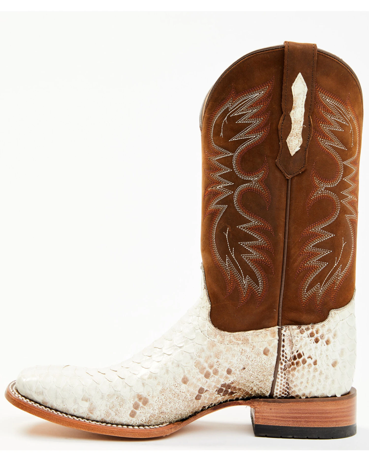 Cody James Men's Bone Python Exotic Western Boot - Broad Square Toe - Image 6