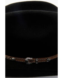 Cody James Men's 3X Black Leather Lace Band Wool Felt Western Hat