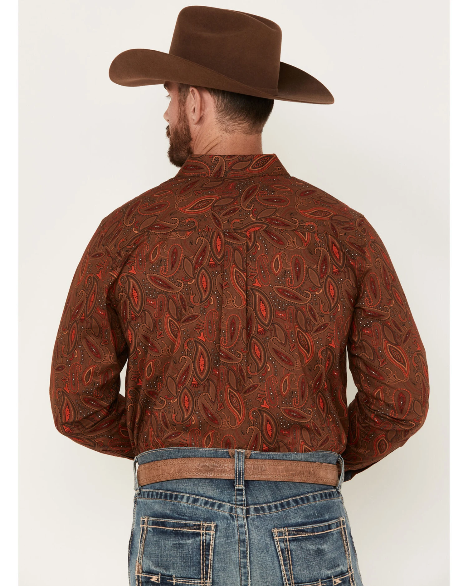 Cody James Men's Tortuga Paisley Print Button Down Western Shirt - Image 3