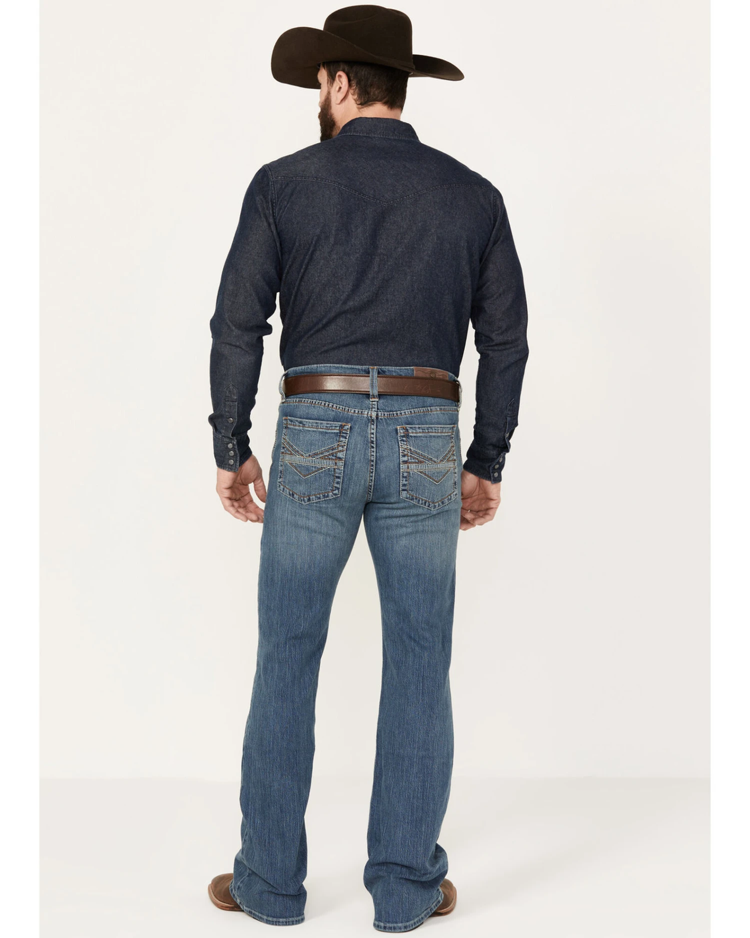 Cody James Men's Light A Shuck Medium Wash Relaxed Bootcut Stretch Denim Jeans - Image 2