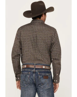 Cody James Men's Money Maker Print Long Sleeve Button-Down Western Shirt