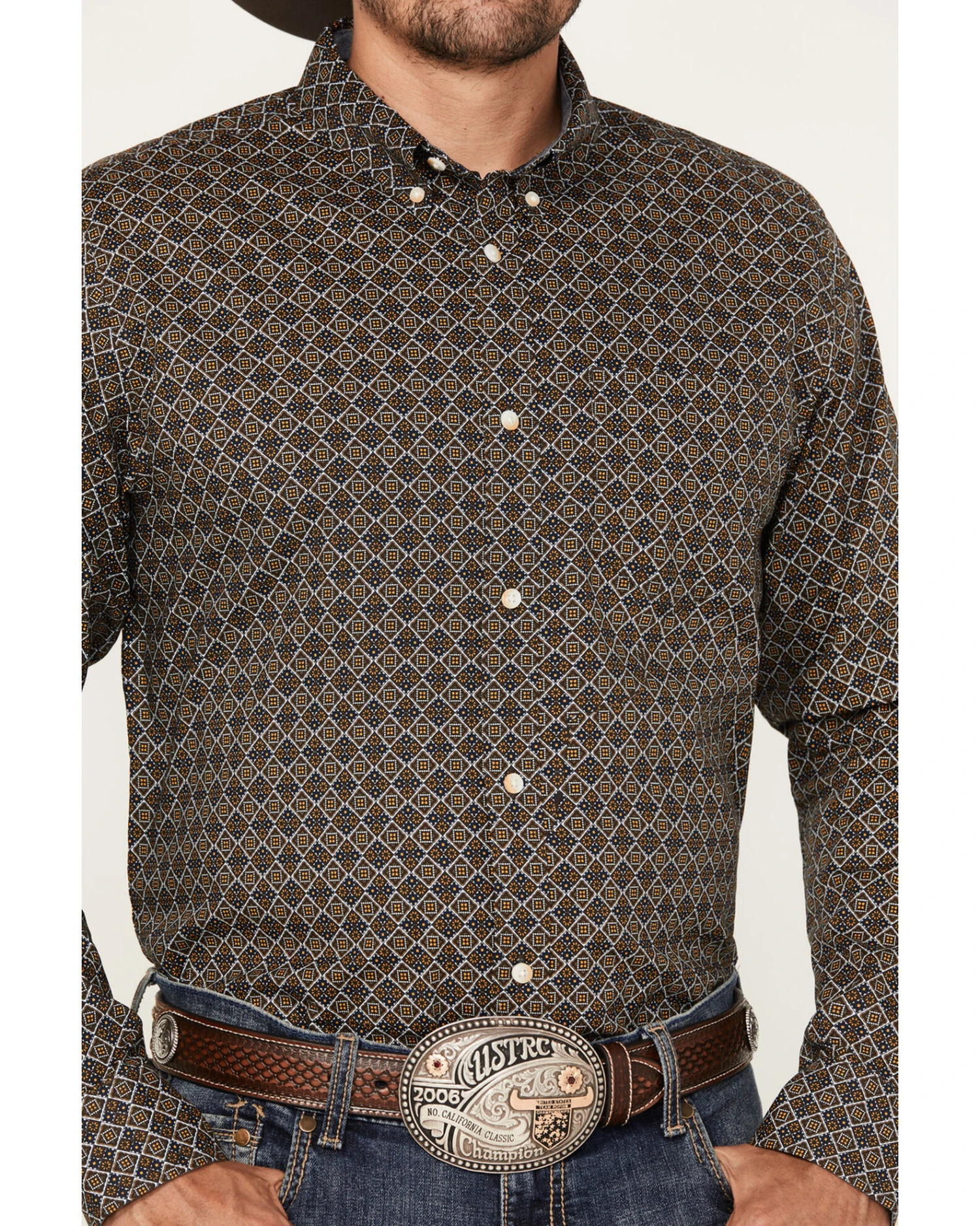 Cody James Men's Money Maker Print Long Sleeve Button Down Western Shirt - Tall - Image 2